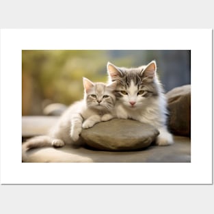 Cat Furry Pet Animal Tranquil Peaceful Posters and Art